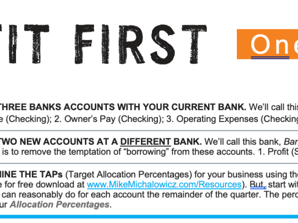 Profit First Bank AccountsProfit First Bank Accounts