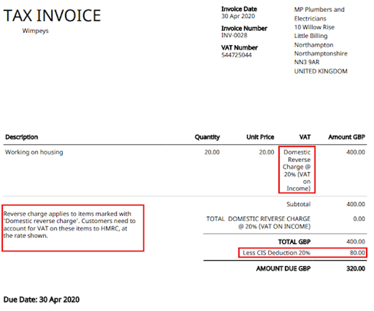 Reverse charge VATReverse charge VAT